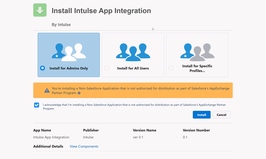 Install Intulse